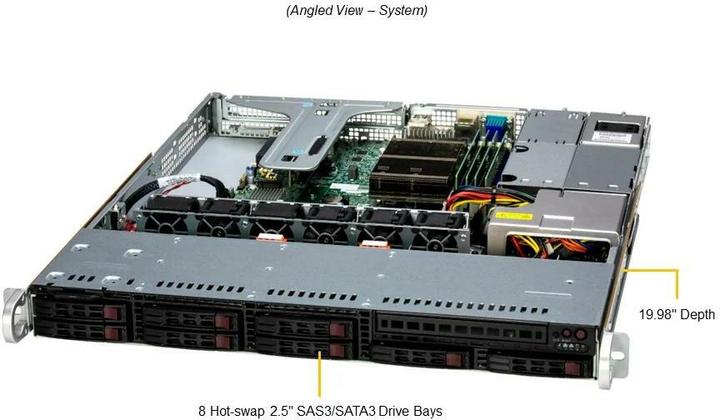 Actual product image Supermicro Barebone UP SuperServer 1U Single Socket 1700 SYS-111R-M