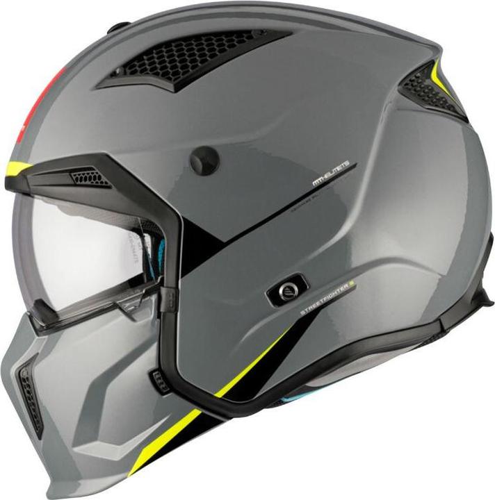 Immagine prodotto MT Helmets casco da motocross monoschermo convertibile con mentoniera rimovibile streetfighter sv uni (ece 22. (53 - 54 cm, M)
