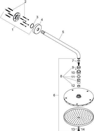 Produktbild hansgrohe Kopfbrause RAINDANCE S 240 1jet P (1 Strahlarten, 18 l/min)