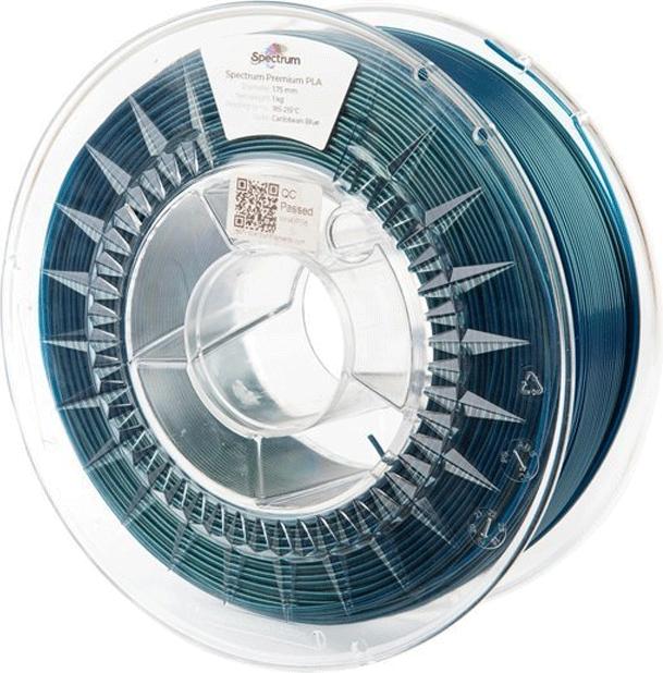 Actual product image Filament Premium PLA Caribbean Blue 1.0kg 1.75mm (PLA, 1.75 mm, 1000 g, Blue)