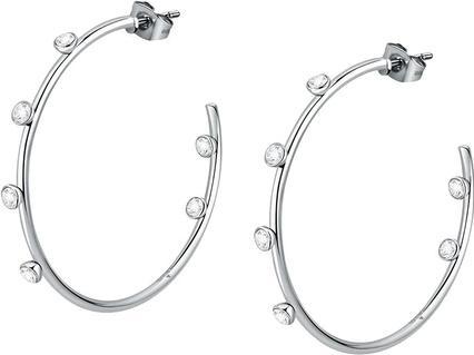 Morellato Luxury steel earrings with clear Creole SAUP08 crystals (L)