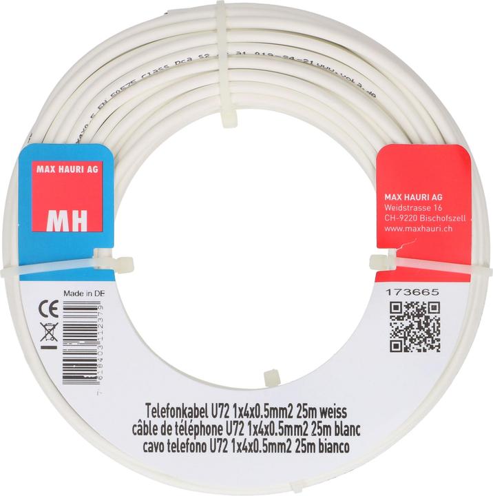 Actual product image Max Hauri Telephone cable U72 1x4x0.5mm²