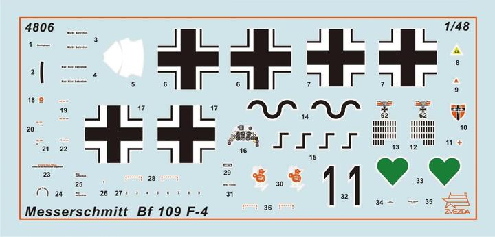 Actual product image Tamiya 1:48 WWII Messerschmitt Bf-109 F4