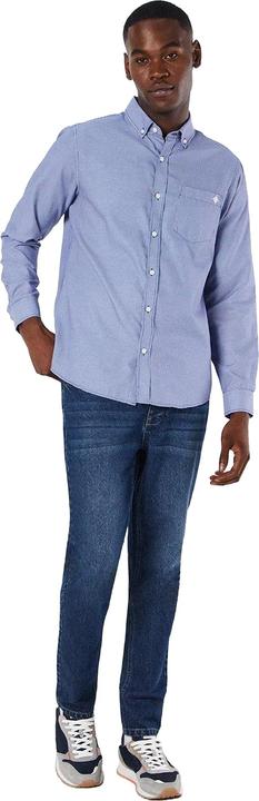 Actual product image Universal Textiles Mens Mini Grid Check Long-Sleeved Shirt (XL)