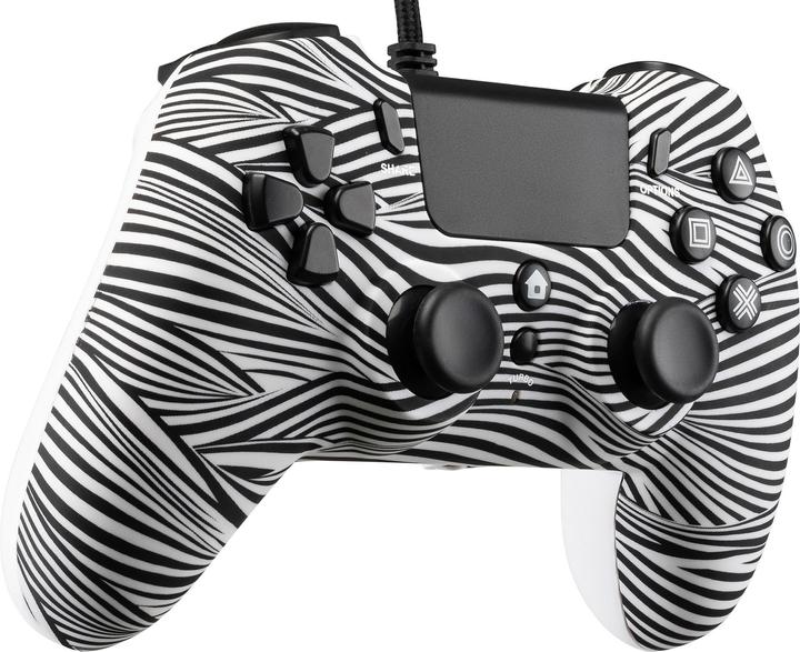 Image du produit Qubick Manette filaire Noir Blanc (PS4) (PS4, PC)