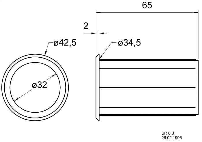 Actual product image Visaton Bass reflex tube BR 6.8
