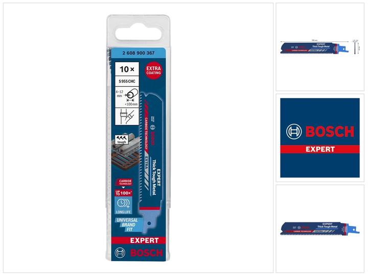 Actual product image Bosch Professional Zubehör EXPERT 'Thick Tough Metal' S 955 CHC reciprocating saw blade, 10 pieces