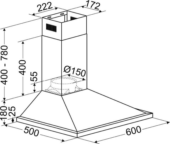 Actual product image Bomann DU 652.1 IX (Wall hood)