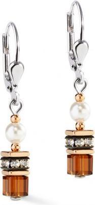 Image du produit Coeur de Lion Boucles d’Oreilles Pendantes Perle & Ambre (Résine, Perle synthétique, Cristaux SWAROVSKI, acier inoxydable argenté)
