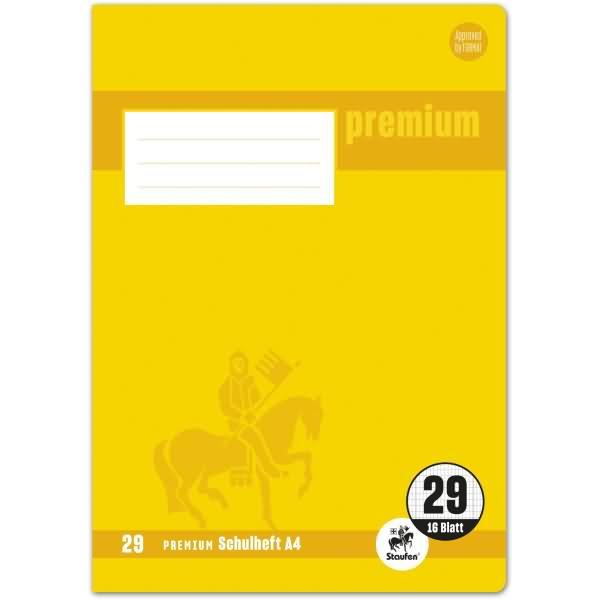 Immagine prodotto Staufen Quaderno d'esercizi Righello Premium formato 29 ruvido DIN A4 margine interno ed esterno, 16 fogli (A4, Copertina rigida)