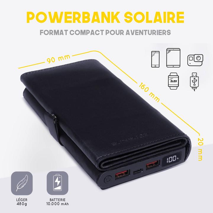 Actual product image Sunslice Portable solar battery 8W "Electron" (10000 mAh, 8 W)