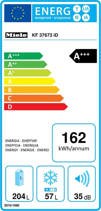 Label énergétique Miele KF 37673 iD Re (266 l)