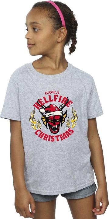Produktbild Netflix Stranger Things Hellfire Christmas TShirt Mädchen (128)