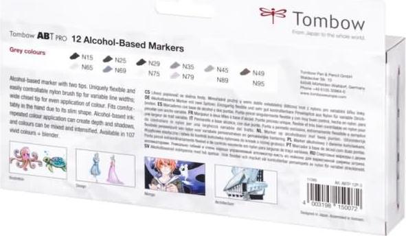 Immagine prodotto Tombow Matite Grey Colors, scatola, set di 12 (Multicolore, 12 x)
