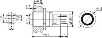 Produktbild Velleman Round Metal Switch Spdt 1No 1Nc Green Ring