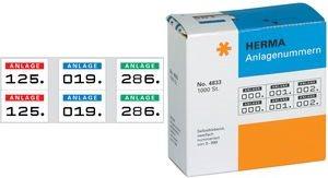 Actual product image HERMA Anlagenummern