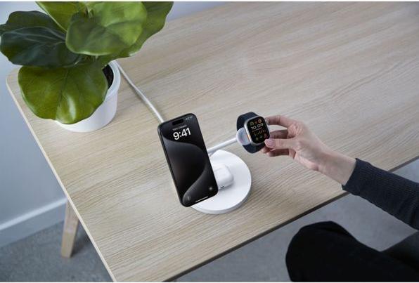 Produktbild Belkin BOOST CHARGE PRO Qi2 3in1 magn.Ladestat.15W ws. WIZ032kqWH (15 W)