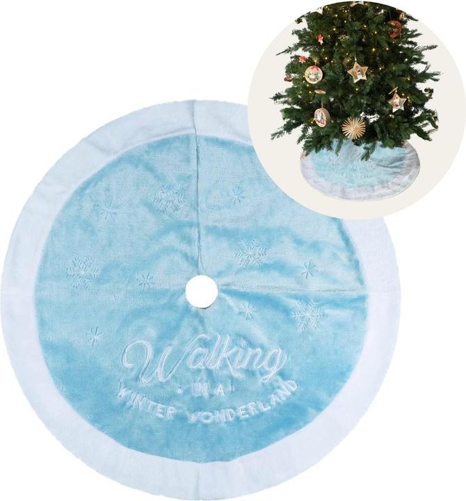 Hermex Gonna per albero di Natale Coperta per albero di Natale Tappeto per albero di Natale Gonna per (1 -parte)