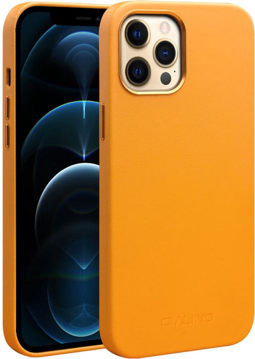 Actual product image QiAlino Sleeve (MagSafe compatible) Orange (Apple iPhone 12 Pro Max)