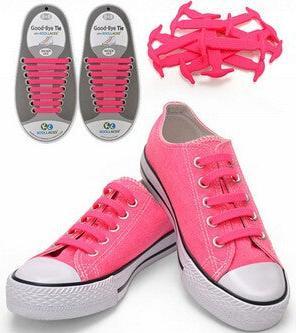 Produktbild Hermex 12 Lazy Shoelace Elastische Schnürsenkel Schuhband Sneaker Lauf Sportliche PINK