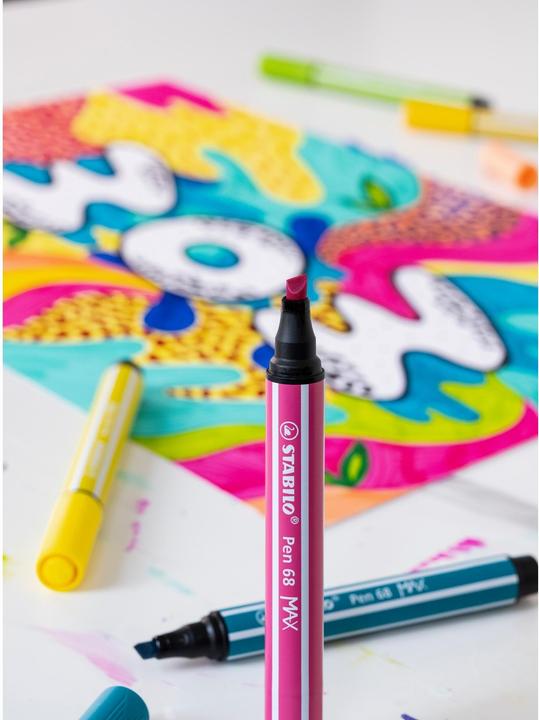 Produktbild STABILO Pen 68 MAX (Karminrot, 5 x)