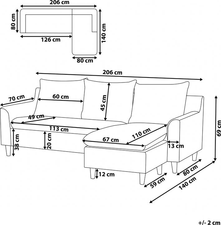 Actual product image Beliani Elvenes (Corner sofa)