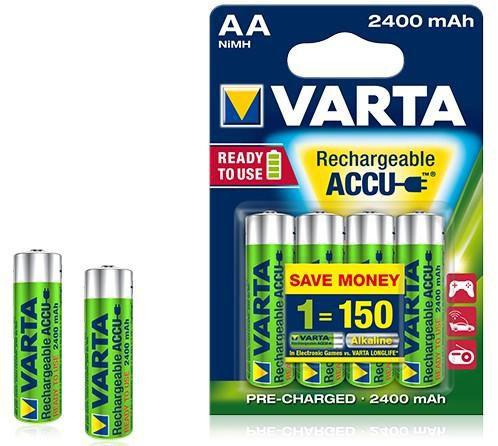 Varta Rechargeable Accu (4 Stk., AA, 2400 mAh)