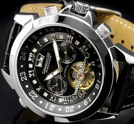 Actual product image Calvaneo 1583 Astonia DIAMOND Steel Black Automatic (Watch with gemstone, 44 mm)