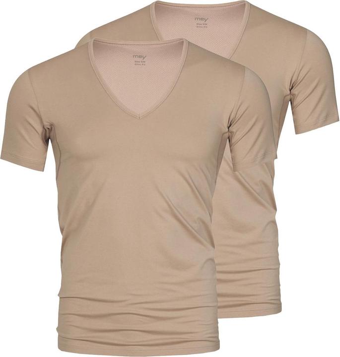Mey 2er Pack Dry Cotton Slim Fit - T-Shirt mit V-Ausschnitt