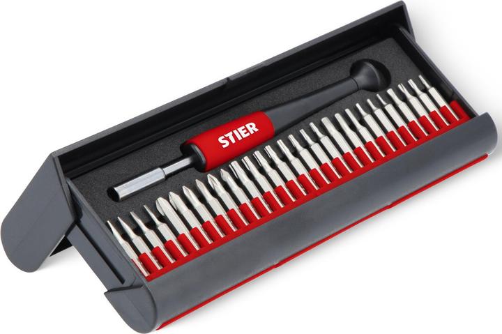 Produktbild Stier Feinmechaniker-Schraubendrehersatz 29-teilig (Schlitz, Innensechskant, 5-Stern, Pin-torx, Pozidriv-Kreuzschlitz (PZ))
