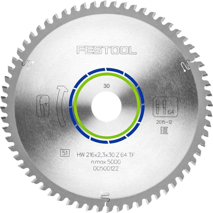 Productafbeelding Festool Speciaal zaagblad 216 x 2.3 x 30 TF64