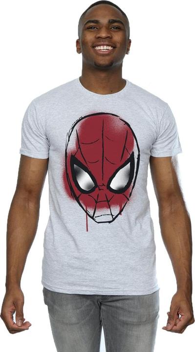Actual product image Mens Spider-Man Face Sketch T-Shirt (L)
