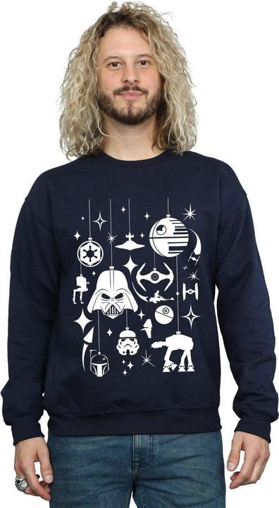 Actual product image Star Wars Mens Christmas Decorations Sweatshirt (XXL)