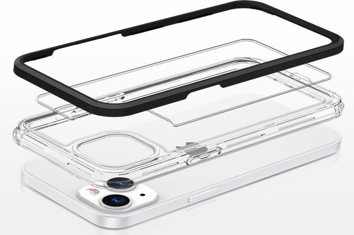 Immagine prodotto Hurtel Custodia trasparente 3in1 per iPhone 13 mini cover in gel con cornice nera (Apple iPhone 13 mini)