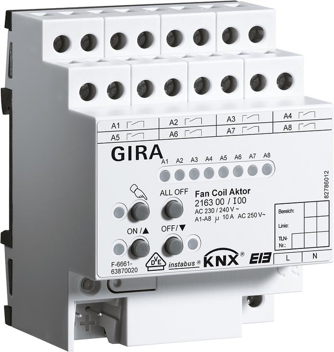 Produktbild Gira Fan Coil Aktor KNX REG 216300 (Heizungsaktor)