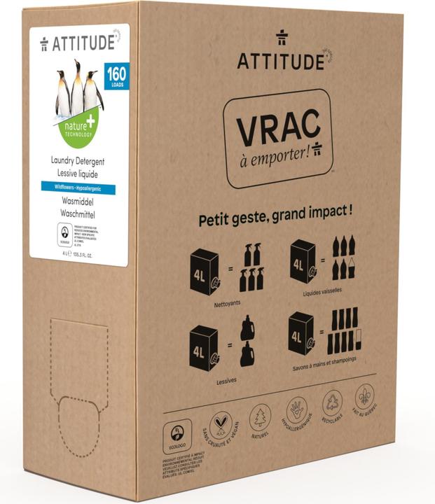Actual product image Attitude Refill (160 Washing cycles, Liquid detergent)