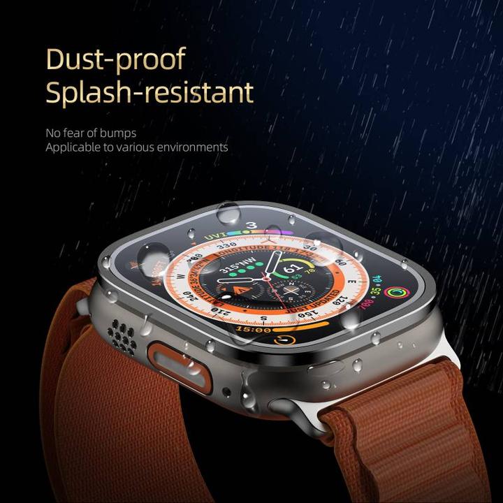 Produktbild Dux Ducis Flas gehärtetes Glas mit Aluminiumrahmen für Apple Watch Ultra 49 mm – Schwarz