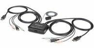 Image du produit StarTech .com SV211DPUA4K Commutateur KVM DisplayPort USB (supporte l'audio 3.5mm, DisplayPort 1.2, alimenté