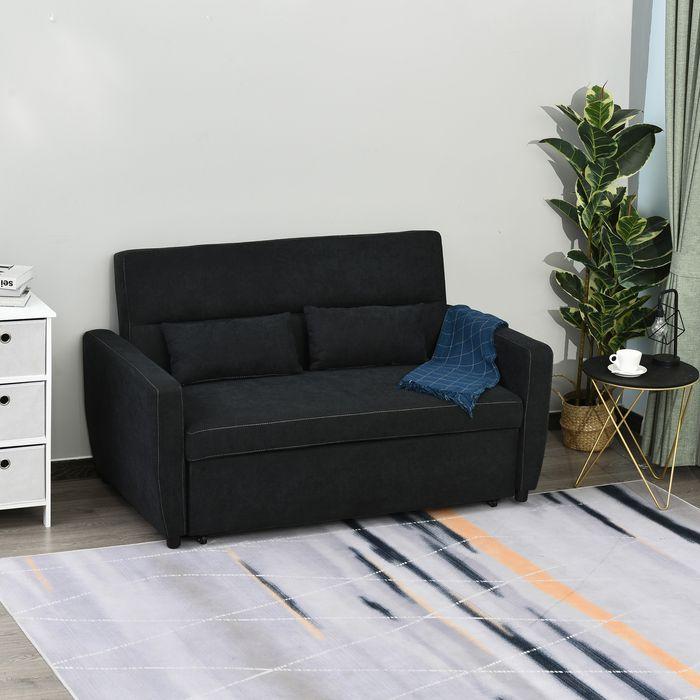 Image du produit Swisshandel24 Canapé-lit, Canapé pliant, Canapé en tissu 2 places, Canapé-lit, Canapé avec fonction sommeil (Canapé-lit, 2 places)