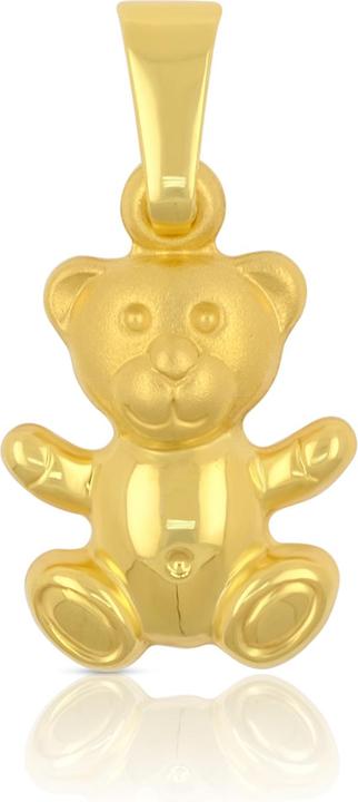 Muau Pendant bear yellow gold 750, 18x9mm (750/18K Gelbgold)