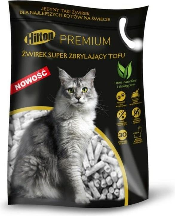 Actual product image Hilton Tofu super clumping cat litter - 2 5 kg (Fast absorbing, Antibacterial, Non-dusting, Neutralizing, 2.50 kg)