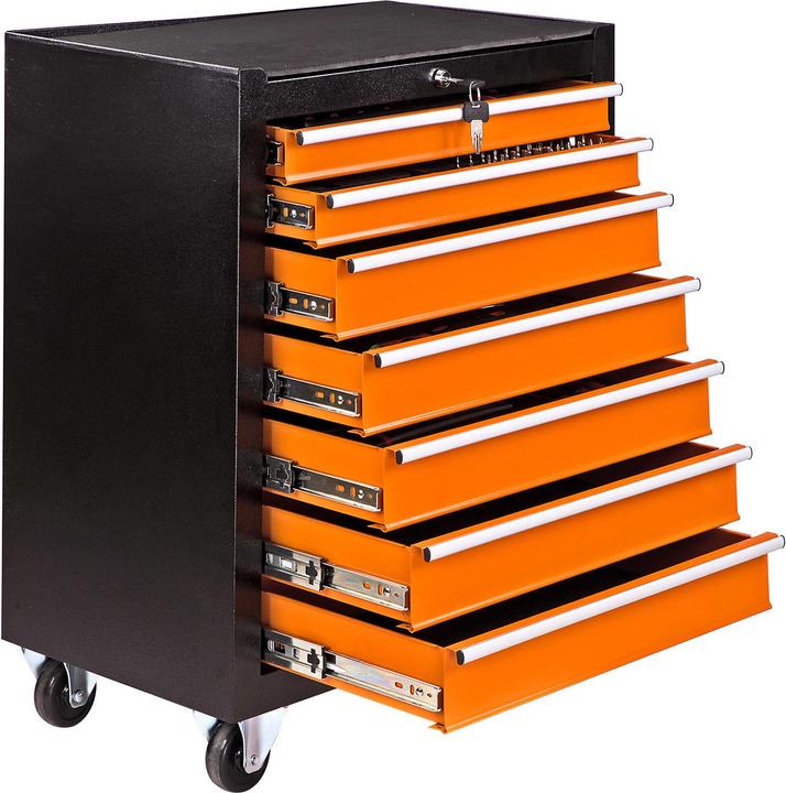 Actual product image Dema Workshop trolley Tool trolley with tools 100-pcs. orange (100 x)