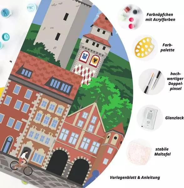 Immagine prodotto Ravensburger CreArt - Pittura per numeri 23685 - Ravensburg colorata - da 12 anni - Anniversario 50