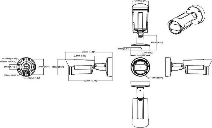 Actual product image Axis Network camera Q1798-LE (3840 x 2160 pixels)