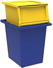 Actual product image Terry Storage box, yellow/blue (30 l)