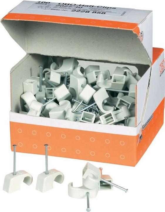 Actual product image OBO Bettermann OBO adhesive clip 10-14 mm L40 grey 100 pcs 2228858L40GR