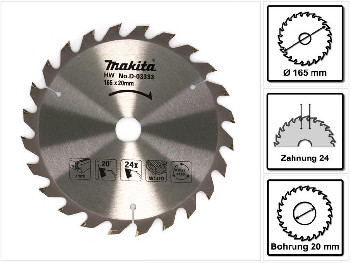 Makita CIRCULAR SAW BLADE 165X20MM 24T