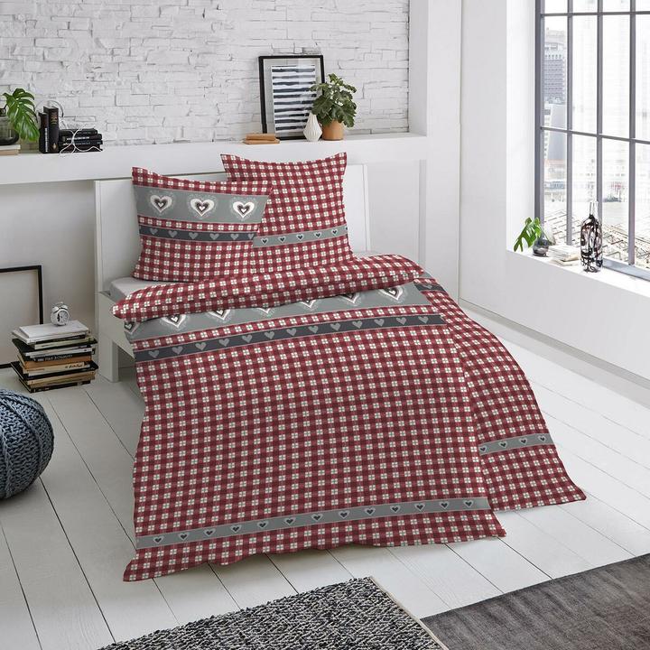 Image du produit Traumschlaf Coeurs de la campagne (Set de linge de lit, 155x220 cm + 80x80 cm)