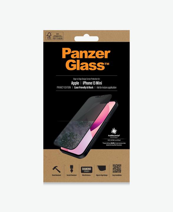 Image du produit PanzerGlass Vie privée (1 pièce(s), Apple iPhone 13 mini)