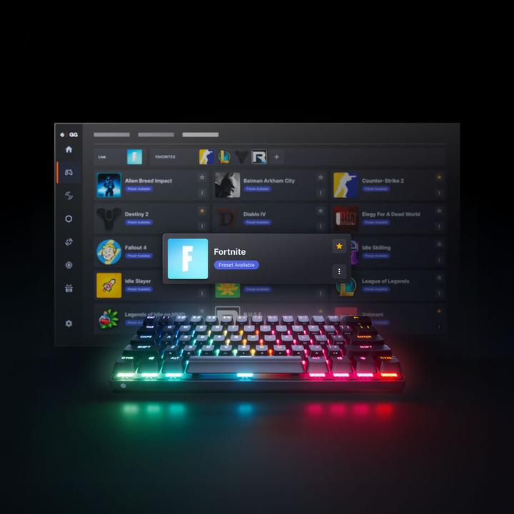 Actual product image SteelSeries Apex Pro Gen 3 Mini (schwarz, DE-Layout, OmniPoint 3.0) (DE, Cable)